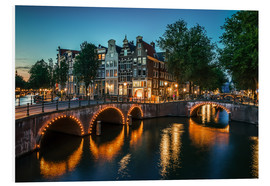 Bilde på skumplate  Nightfall in Amsterdam, Netherlands - Sören Bartosch