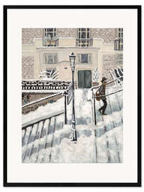 Innrammet kunsttrykk  Snø på Montmartre - Deborah Eve Alastra