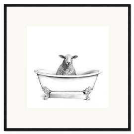 Innrammet kunsttrykk  Sheep in the tub - Victoria Borges