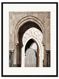 Innrammet kunsttrykk  Arches of the Hassan II Mosque in Morocco - Art Couture