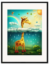 Innrammet kunsttrykk  Giraffe - Elena Schweitzer